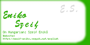 eniko szeif business card