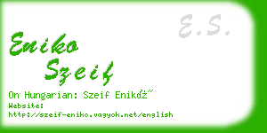 eniko szeif business card